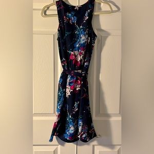 Ruffle front floral dress